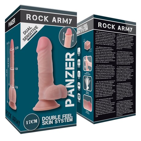 Realistischer Dildo Dual Density Panzer -x 17 x 4,46 cm.7