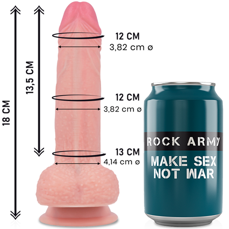 Realistischer Dildo Liquid Silicone Premium Mustang Realistic -x 18 x 4,14 cm