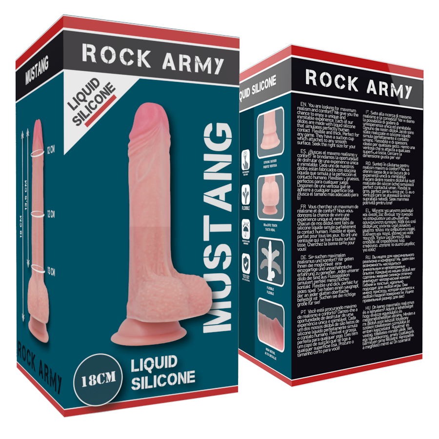 Rockarmy - Liquid Silicone Premium Mustang Realistic 18 cm-x-4.14 cm