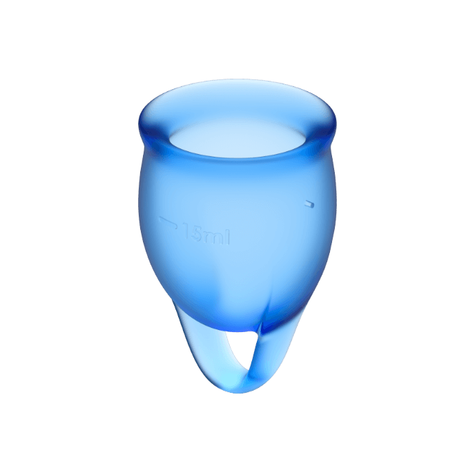 Satisfyer - Feel Confident Menstrual Cup Dunkelblau 15 + 20 ml