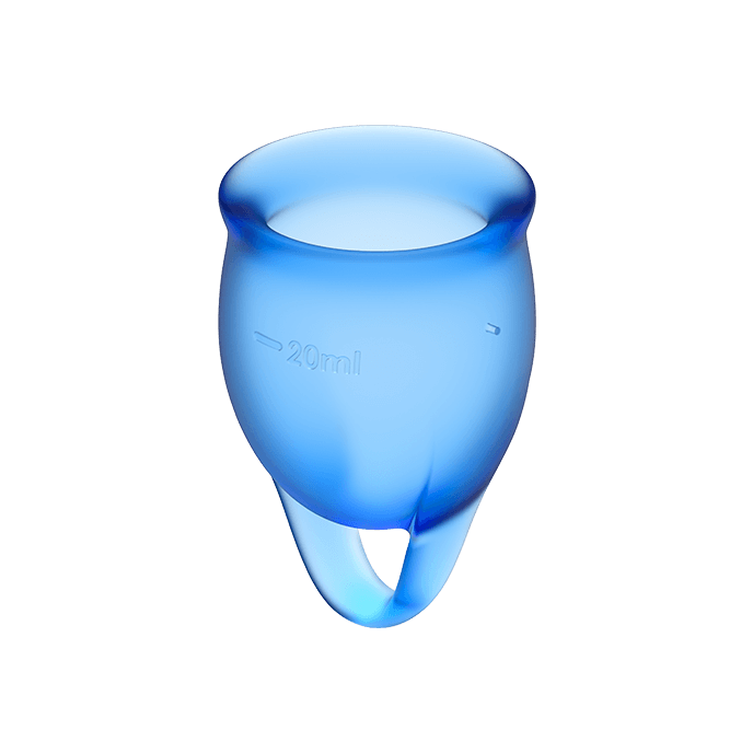 Satisfyer - Feel Confident Menstrual Cup Dunkelblau 15 + 20 ml
