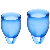 Satisfyer - Feel Confident Menstrual Cup Dunkelblau 15 + 20 ml