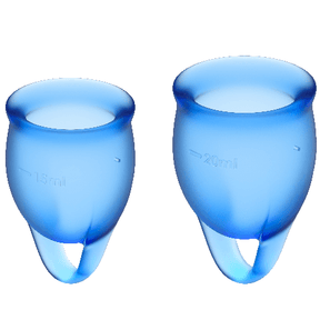 Satisfyer - Feel Confident Menstrual Cup Dunkelblau 15 + 20 ml