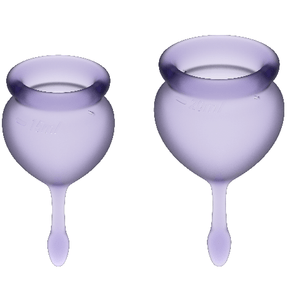 Satisfyer - Feel Good Menstrual Cup Lila 15 + 20 ml