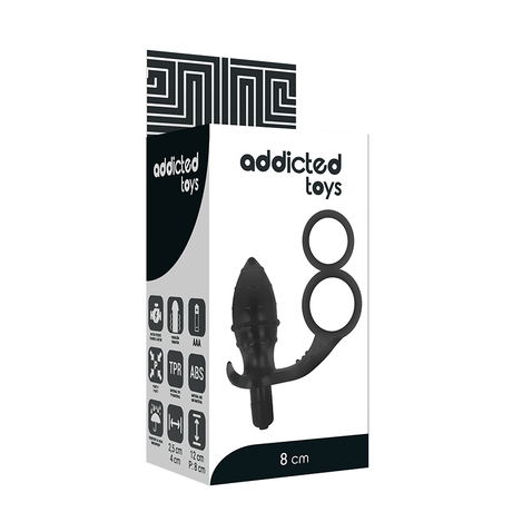 Addicted Toys - Analplug mit Doppeltem Schwarzen Ring