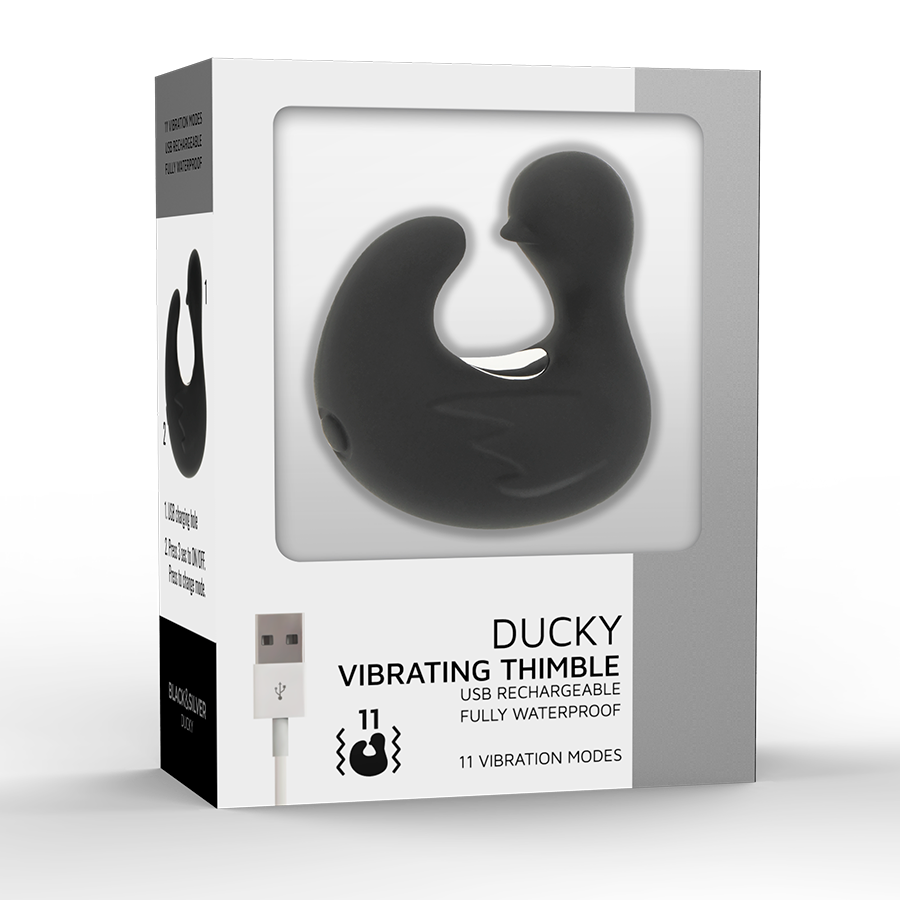 Black&Silver - Duckymania Wiederaufladbarer Silikon-Stimulierender Entenhühling
