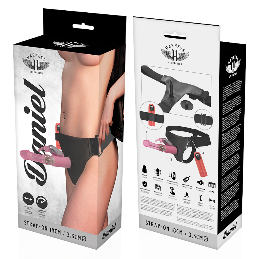 Harness Attraction - Rnes Daniel mit Vibration und Rotation 18 cm-x-3.5 cm