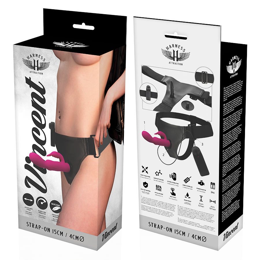 Harness Attraction - Rnes Vibrator Kaninchen Vincent 15 cm-x-4 cm