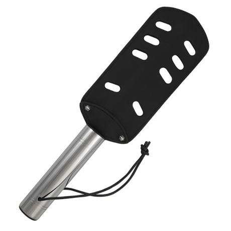 Metal Hard - Paddel aus Originalleder und Metall mit Löchern