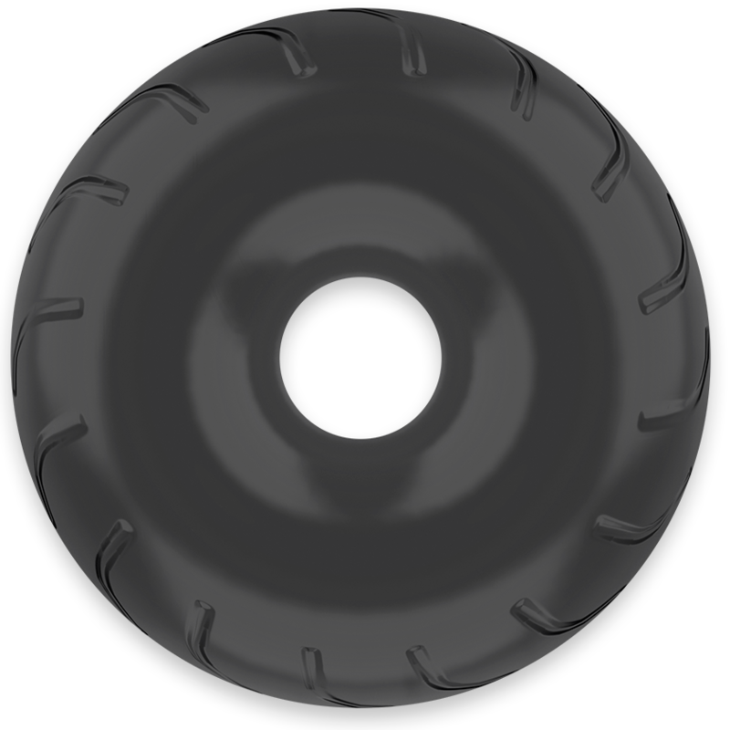 Powering - Super Flexibler und Widerstandsfähiger Penisring 5 cm Pr08 Schwarz