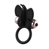 Coquette Chic Desire - Cockring Schmetterling mit Vibrator Schwarz/ Gold