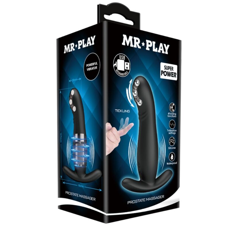 Mr Play - Wiederaufladbares Schwarzes Prostatamassager