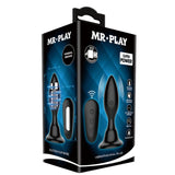 Mr Play - Analstecker mit Vibration, Schwarze Fernbedienung