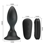 Mr Play - Analstecker mit Vibration, Schwarze Fernbedienung
