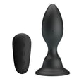 Mr Play - Analstecker mit Vibration, Schwarze Fernbedienung