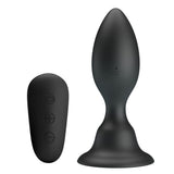 Mr Play - Analstecker mit Vibration, Schwarze Fernbedienung