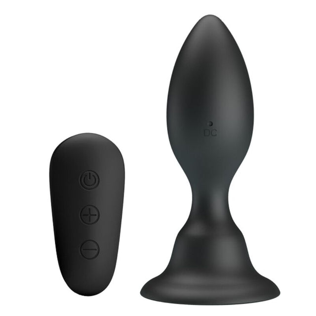 Mr Play - Analstecker mit Vibration, Schwarze Fernbedienung