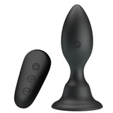 Mr Play - Analstecker mit Vibration, Schwarze Fernbedienung