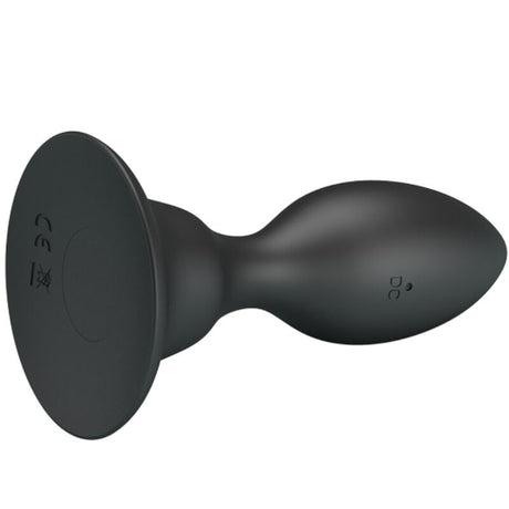 Mr Play - Analstecker mit Vibration, Schwarze Fernbedienung