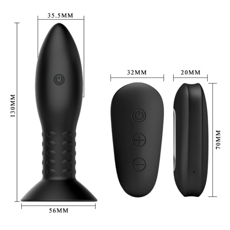 Mr Play - Stecker mit Schwarzen Rotierenden Bllen Fernbedienung