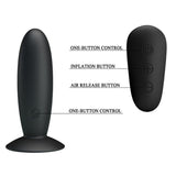 Mr Play - Analstecker mit Vibration, Schwarze Fernbedienung