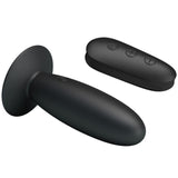 Mr Play - Analstecker mit Vibration, Schwarze Fernbedienung