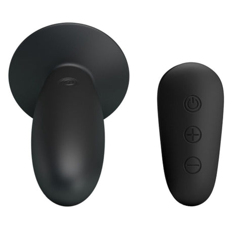 Mr Play - Analstecker mit Vibration, Schwarze Fernbedienung