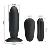 Mr Play - Analstecker mit Vibration, Schwarze Fernbedienung