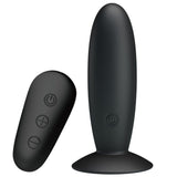 Mr Play - Analstecker mit Vibration, Schwarze Fernbedienung