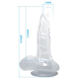 Baile - Realistischer Dildo mit Saugnapf und Hoden 16.7 cm Transparent