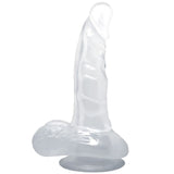 Baile - Realistischer Dildo mit Saugnapf und Hoden 16.7 cm Transparent