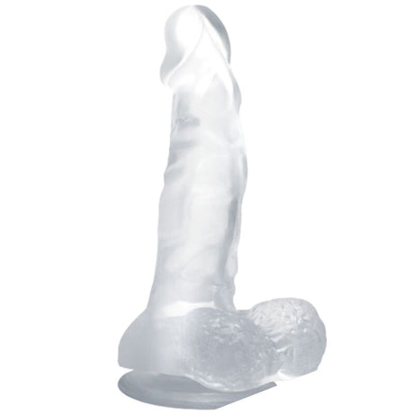 Baile - Realistischer Dildo mit Saugnapf und Hoden 16.7 cm Transparent