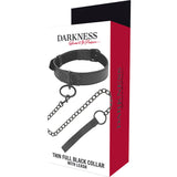 Darkness - Schwarze Halskette mit Kette