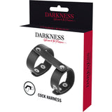 Darkness - Verstellbarer Penis- und Hodenring aus Leder