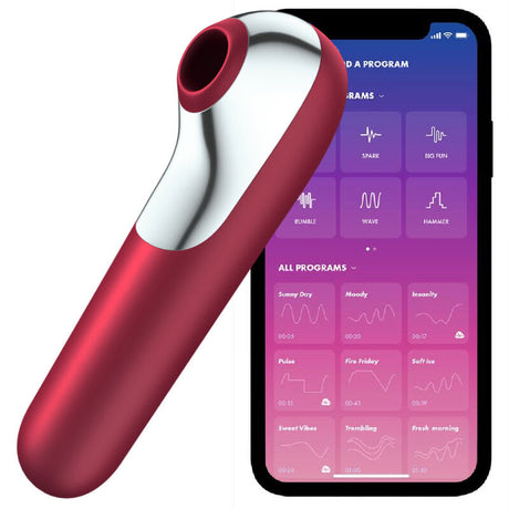 Satisfyer - Dual Love Vibrator und Sauger mit Pulsierter Luft Rot