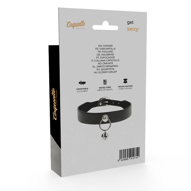 Coquette Chic Desire - Vegane Leder-Halskette Damen-Accessoire Rassel/Reifen