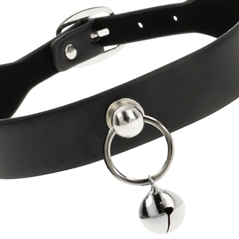 Coquette Chic Desire - Vegane Leder-Halskette Damen-Accessoire Rassel/Reifen