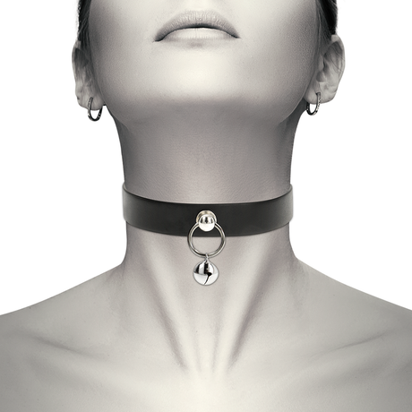 Fetisch-Toy Chic Desire Vegane Leder-Halskette Damen-Accessoire Rassel/Reifen.1