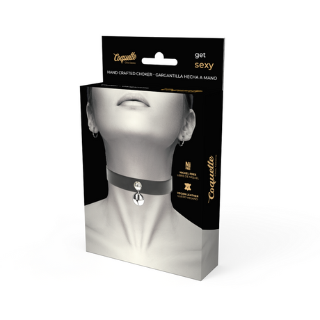 Fetisch-Toy Chic Desire Halskette aus Veganem Leder für Damen Rassel-Zubehör.4