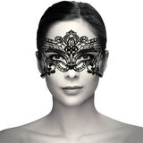 Coquette Chic Desire - Breite Schwarze Spitzenmaske