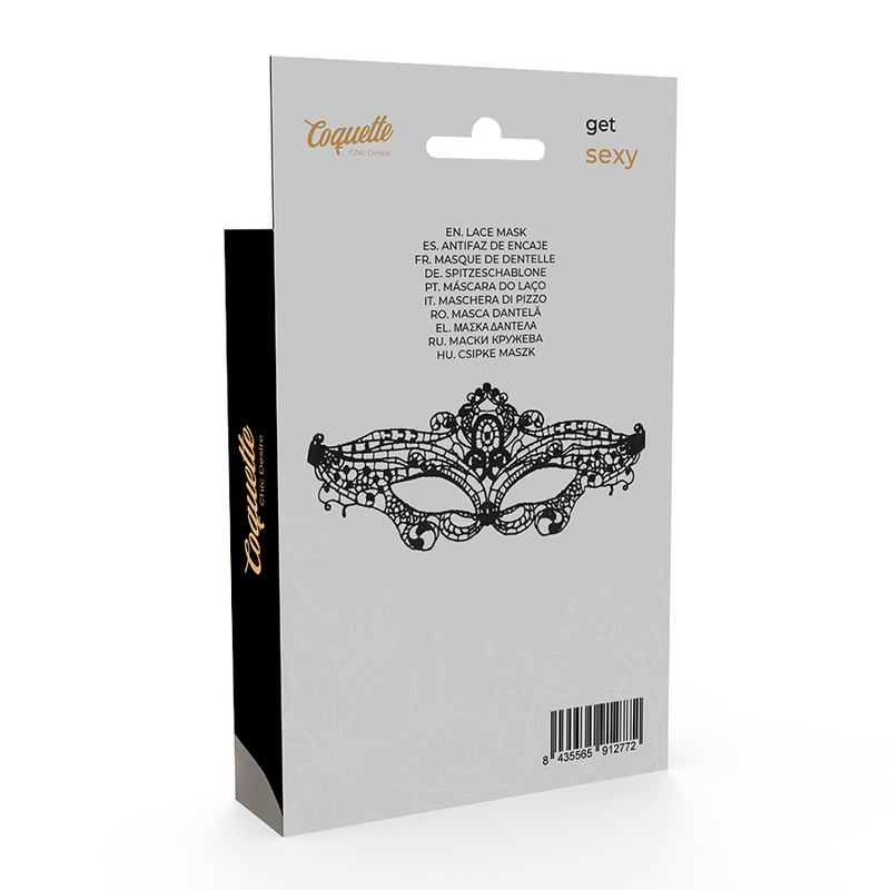 Coquette Chic Desire - Feine Schwarze Spitzenmaske