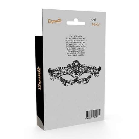 Coquette Chic Desire - Feine Schwarze Spitzenmaske