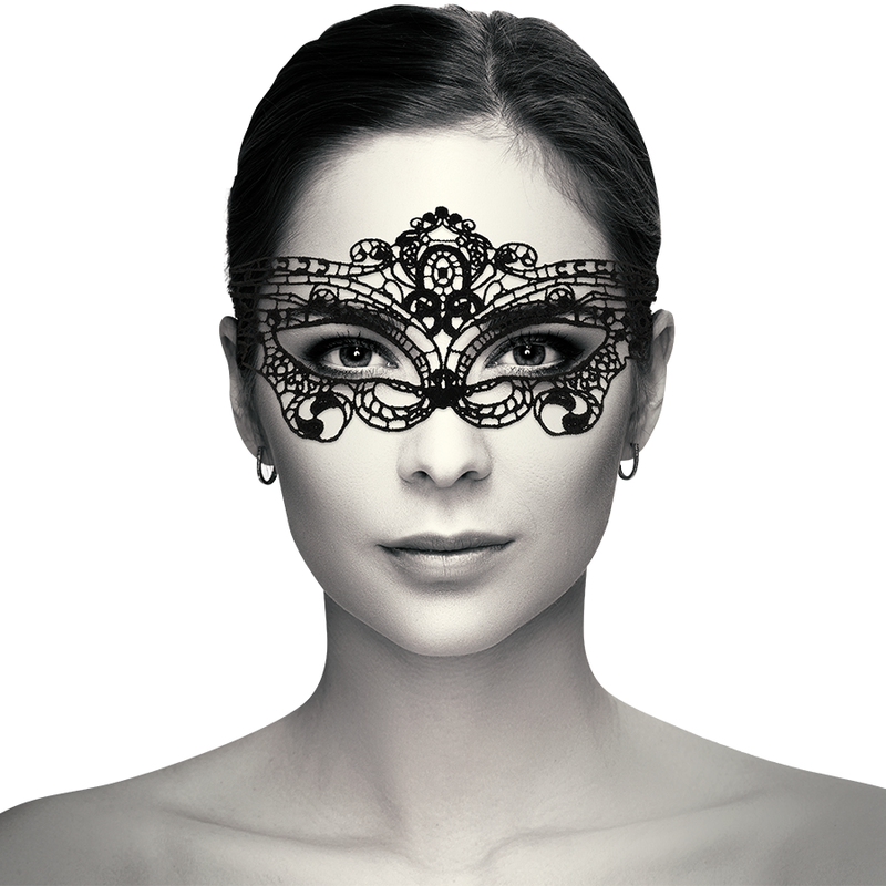 Coquette Chic Desire - Feine Schwarze Spitzenmaske