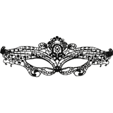 Coquette Chic Desire - Feine Schwarze Spitzenmaske