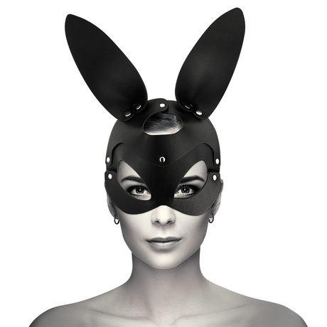 Coquette Chic Desire - Vegane Ledermaske mit Hasenohren