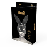 Coquette Chic Desire - Vegane Ledermaske mit Hasenohren