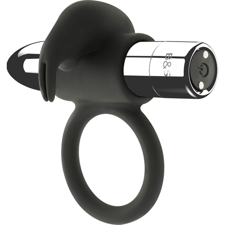 Black&Silver - Burton Wiederaufladbarer Ring 10 Vibrationsmodi