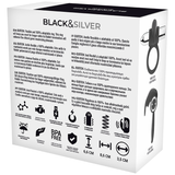 Black&Silver - Burton Wiederaufladbarer Ring 10 Vibrationsmodi