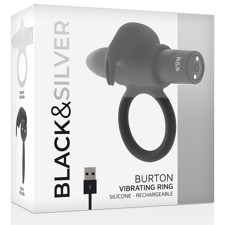 Black&Silver - Burton Ring 10 Vibrationsmodi Schwarz