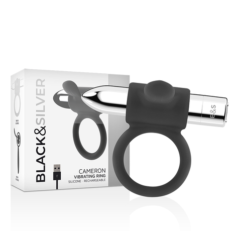 Black&Silver - Cameron Wiederaufladbarer Ring Silber